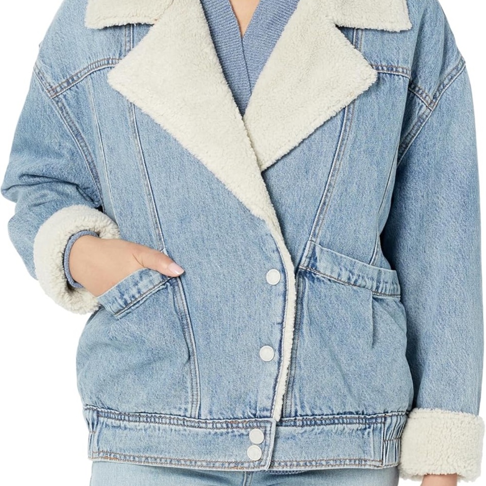 BLANKNYC Women's Women's Denim Sherpa Jacket XS Brand New
